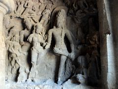 44 Kalyanasundara The Divine Marriage Of Shiva And Parvati With Brahma, Vishnu, Indra, And Other Divinities In The Main Cave At Mumbai Elephanta Island