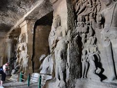 47 Looking Toward The Trimurti From Gangadhara Shiva and Parvati In The Main Cave At Mumbai Elephanta Island