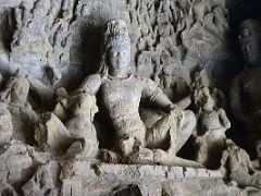 54 Top Panel Of Ravana Lifting Kailash Close Up In The Main Cave At Mumbai Elephanta Island