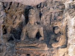 60 Yogishvara Shiva In A Yogic Pose Seated On A Lotus In The West Wing Of The Main Cave At Mumbai Elephanta Island