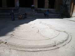 62 Circular Pedestal In The East Wing Courtyard Is Said To Be The Seat Of Nandi In The Main Cave At Mumbai Elephanta Island