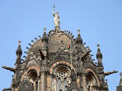 03 Mumbai Chhatrapati Shivaji Victoria Terminus Has Buttresses, Domes, Turrets, Spires, Stained-Glass Windows And Gargoyles