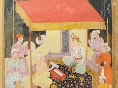 27 Raja Kushik And Saint Chyavan From The Atelier Of Emperor Akbar Mughal Delhi 1600 In The Miniature Painting Gallery Mumbai Prince of Wales Museum