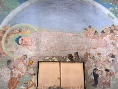 04D Mulagandha Kuti Vihara Mural Of Buddha Death At Kushinagar At Sarnath India