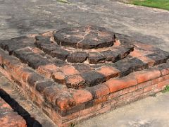 06D Two Square Structures Contain Two Circular Structures On Dharmarajika Stupa At Sarnath Archeological Excavation Site India