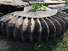 09B Semicircular Broken Carving At Sarnath Archeological Excavation Site India
