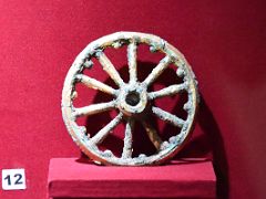 15 Wheel With 10 Spokes Gold Foil on Copper In Sarnath Archeological Building India