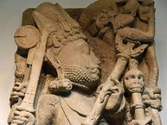 20B Assassination Of Demon Andhak By Shiva 12C Statue Close Up In Sarnath Archeological Building India