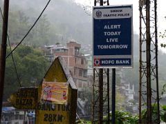 05A Alert Today Live Tomorrow Highway 10 Safety Road Sign At Singtam Bazaar 28km From Gangtok Sikkim