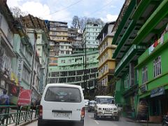 01A Driving On Highway 10 Past The Buildings Of Gangtok Sikkim India