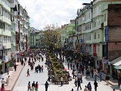 03 MG Marg Is The Main Shopping Area Of Gangtok Sikkim India From Pedestrian Overpass Over Highway 10