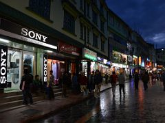 07 People Mill About After Dark On The MG Marg Shopping Area Of Gangtok Sikkim India