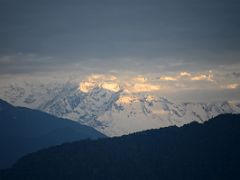 01C Some Of The Mountains Poke Through The Clouds At Sunrise From Tashi View Point Gangtok Sikkim India