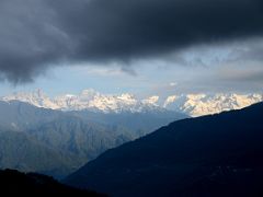01D The Clouds Start To Dissipate With Narsing, Pandim, Kanchenjunga And Simvo Coming Into View At Sunrise From Tashi View Point Gangtok Sikkim India