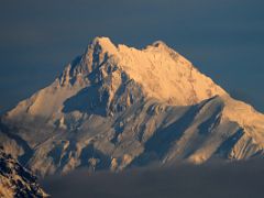 04B Kangchenjunga South Face Leads To The Central And Main Peaks And East Face In The Early Morning Sun From Gangtok Sikkim India