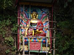 07C Colourful Buddha Statue Next To The Seven Sisters Waterfall On The Drive From Gangtok To Mangan And On To Lachen Sikkim India