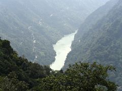 09 Looking Down On The Teesta River Far Below From Highway 310A On The Drive From Gangtok To Mangan And On To Lachen Sikkim India