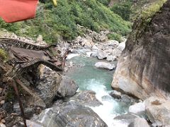 15D Naga Falls Flows Past A Broken Bridge On The Drive From Mangan To Chungthang And On To Lachen Sikkim India