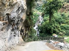 05B The Road Was Blasted Out Of Rock As It Nears A Bridge Over A Side Stream On The Road From Chungthang To Lachung Sikkim India