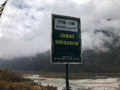 03A Kyee-Cha Phuni Lake Sign On The Way Between Lachung And Yumthang Valley Of Flowers Sikkim India