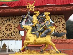 04B Statue Of Mahakala Riding A Horse Below The Padmasambhava Guru Rinpoche Statue At Samdruptse Near Namchi South Sikkim India