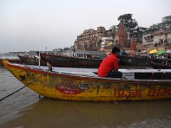 02A I Hop On A Small Boat To Before Sunrise At Dashashwamedh Ghat On The Banks Of The Ganges River Varanasi India