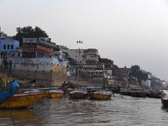 02C Looking Uo The Ganges River From A Boat At Dashashwamedh Ghat Before Sunrise Varanasi India