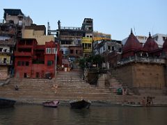 04C Narad Ghat And Amrit Rao Peshwa Palace On The Ganges River Just Before Sunrise Varanasi India
