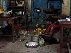 01F Preparing Food In A Small Kitchen In Varanasi Old Town India