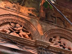 13B Wooden Carvings Close Up On A Small Temple In Varanasi Old Town India