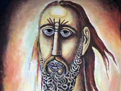 04B Christ by Carl Abrahams painting National Gallery Of Jamaica Kingston