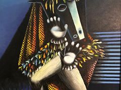 07C Horse Head Masquerade by Osmond Watson 1970 painting National Gallery Of Jamaica Kingston