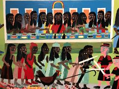 11B 33 and one half Years Story of Christ by Albert Artwell 2005 painting close up National Gallery Of Jamaica Kingston