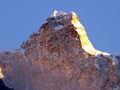 Kangchenjunga 03 04 Jannu North Face Summit Blazes At Sunset