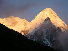 Kangchenjunga 07 07 Kabru and Ratong at Sunset from Ramche Kabru (7738m) and Ratong (6679m) glisten in the fading sunset from Ramche (4620m).