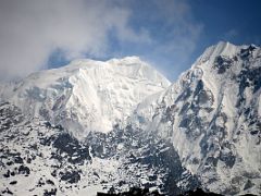01C Kabru Dome And Forked Peak From The Trail Plateau Between Dzongri And Lamuney On The Goecha La Kangchenjunga Trek