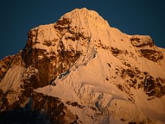 02C Sunrise On Forked Peak II Close Up From Goecha La 4600m On The Goecha La Kangchenjunga Trek