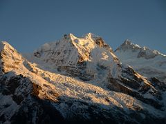 03A Sunrise On Goecha Peak And Kangchenjunga South From Goecha La 4600m On The Goecha La Kangchenjunga Trek