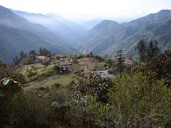 11B Looking Back At Tshoka 2955m As We Start The Hike To Dzongri On The Goecha La Kangchenjunga Trek