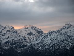 02B The Fog Started To Clear As The Sun Started To Rise Above Dzongri On The Goecha La Kangchenjunga Trek