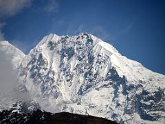 01D Forked Peak Close Up From The Trail Plateau Between Dzongri And Lamuney On The Goecha La Kangchenjunga Trek