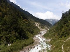 03D The Trail Leaves The Trailhead Next To The Zemu Chu River On Day 1 Of The Trek To Tallem To Kangchenjunga East Face North Sikkim India