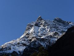 01B A Mountain Towers Over Jakthang Camp On The Morning Of Day 3 Of Kangchenjunga East Face Green Lake Trek Sikkim India
