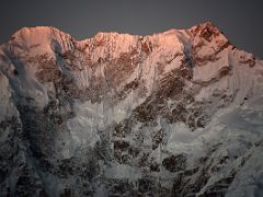 03A The First Rays Of Sunrise On Kangchenjunga East Face From Green Lake On Day 6 Of The Kangchenjunga East Face Green Lake Trek Sikkim India