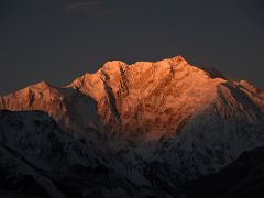 04B Sunrise On Kangchenjunga South, Centre And Main Summits East Face From Green Lake On Day 6 Of The Kangchenjunga East Face Green Lake Trek Sikkim India