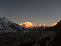 08A Sunrise On Kangchenjunga East Face Above Zemu Glacier, The Twins, Nepal Peak From Green Lake On Day 6 Of The Kangchenjunga East Face Green Lake Trek Sikkim India