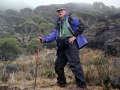 02A Jerome Ryan Hiking Between Machame Camp And Shira Hut Camp On Day 2 Of The Machame Route Climbing Mount Kilimanjaro Kili October 2000