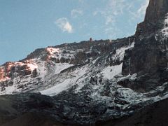 09A The Early Morning Sun Hits The Ridge To Mount Kilimanjaro Kili From Baranco Camp On Day 4 Of The Machame Route Climb Mount Kilimanjaro Kili October 2000