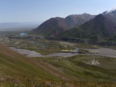 01A Acclimatization hike to Tulpar Lake the large lake in the centre left and back from Ak-Sai Travel Lenin Peak Base Camp 3600m