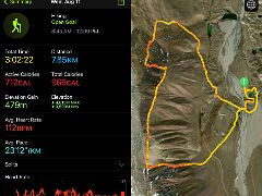 01C The acclimatization hike to the Pik Petrovski ridge was 7.9km, took 3 hours, with an elevation gain of 480m to 4013m from Ak-Sai Travel Lenin Peak Base Camp 3600m